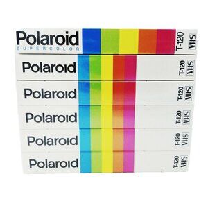 Polaroid Supercolor T-120 VHS Cassettes 2 - 6 Hour Recording NEW Sealed Lot Of 6